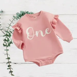 Girls Pink One Sweater Romper