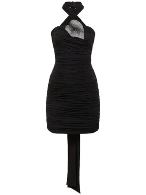 Giuseppe Di Morabito   Embellished satin mini dress 