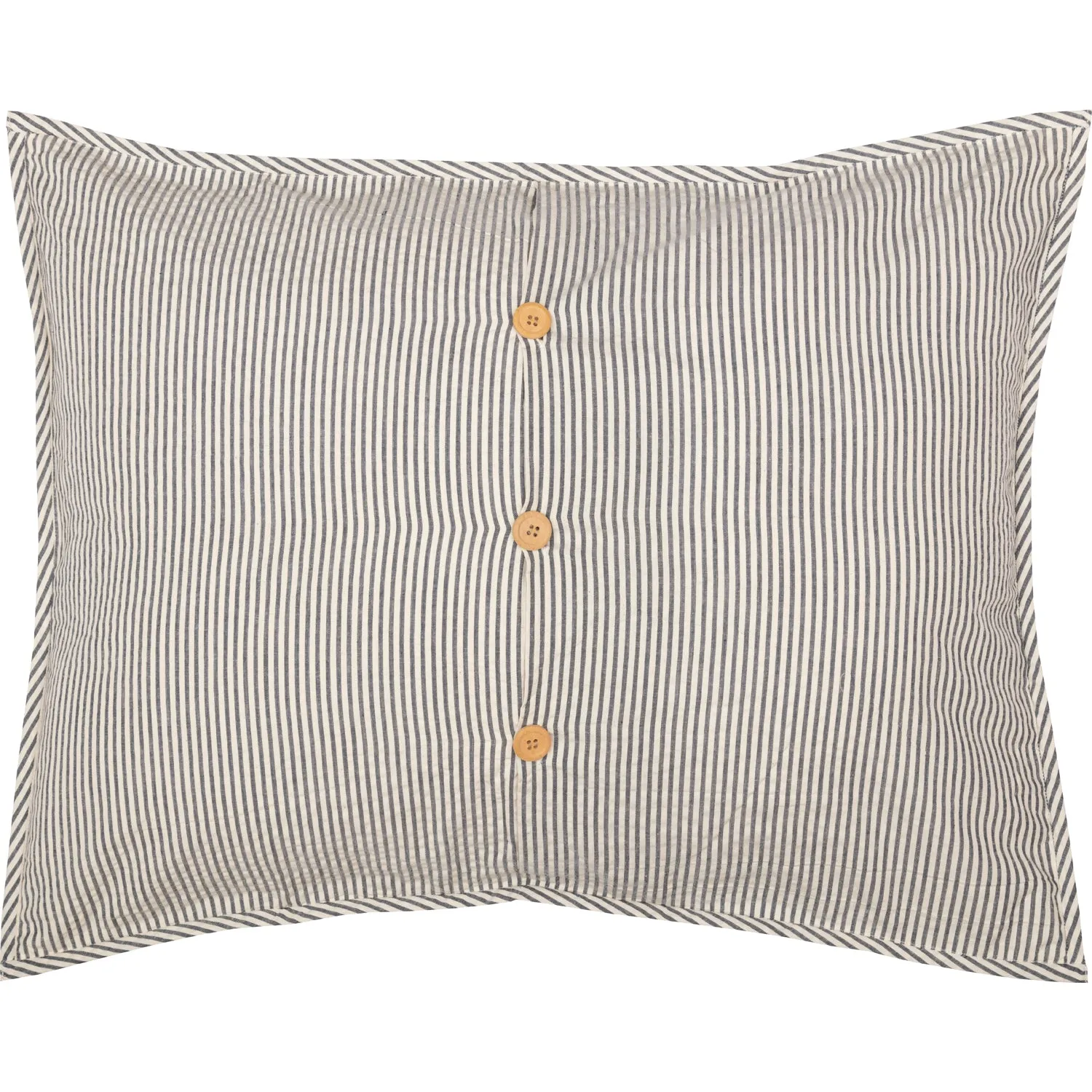 Hatteras Seersucker Blue Ticking Stripe Standard Sham 21x27