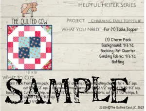 Helpful Heifer Charming Table Topper #1