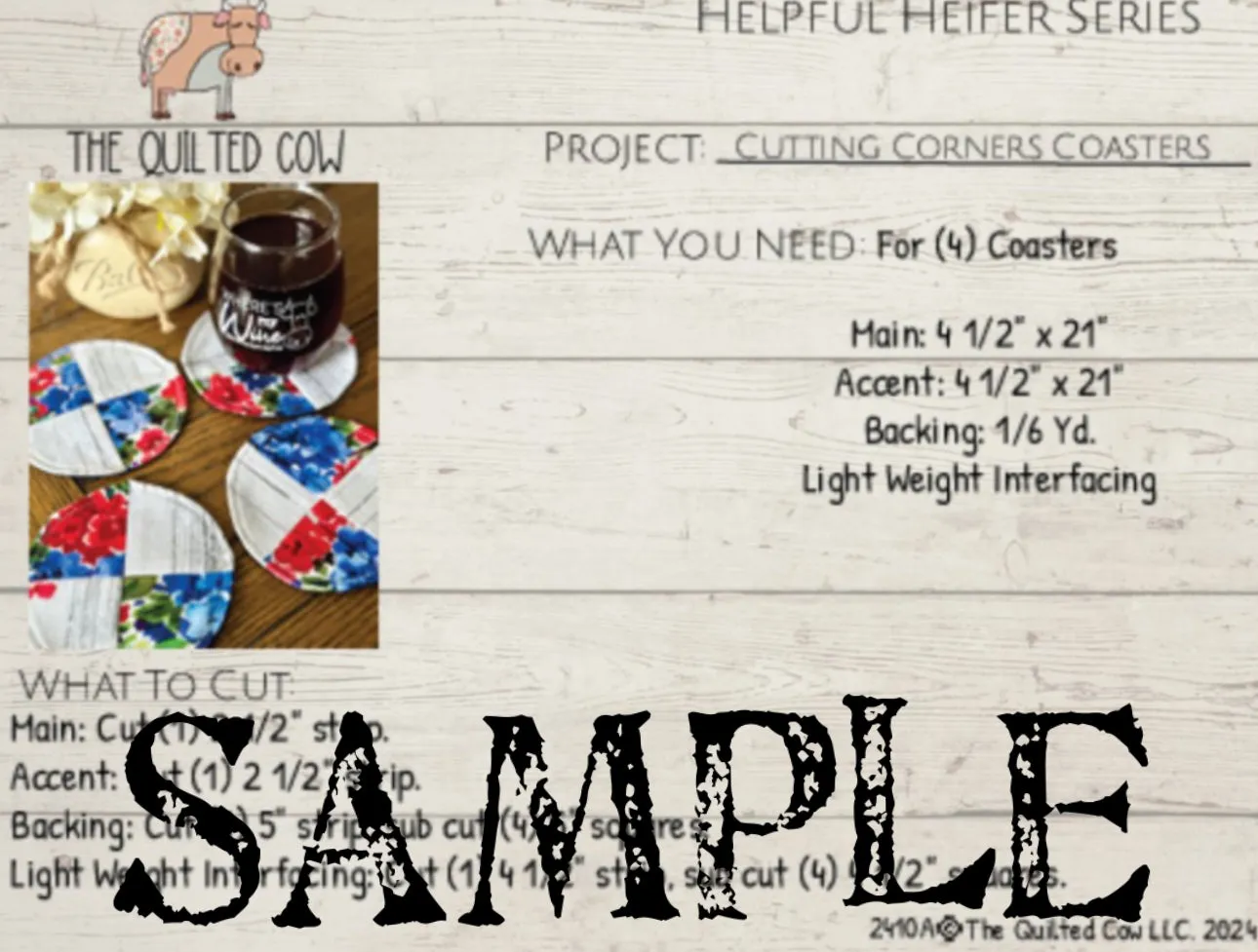 Helpful Heifer Cutting Corners Coaster