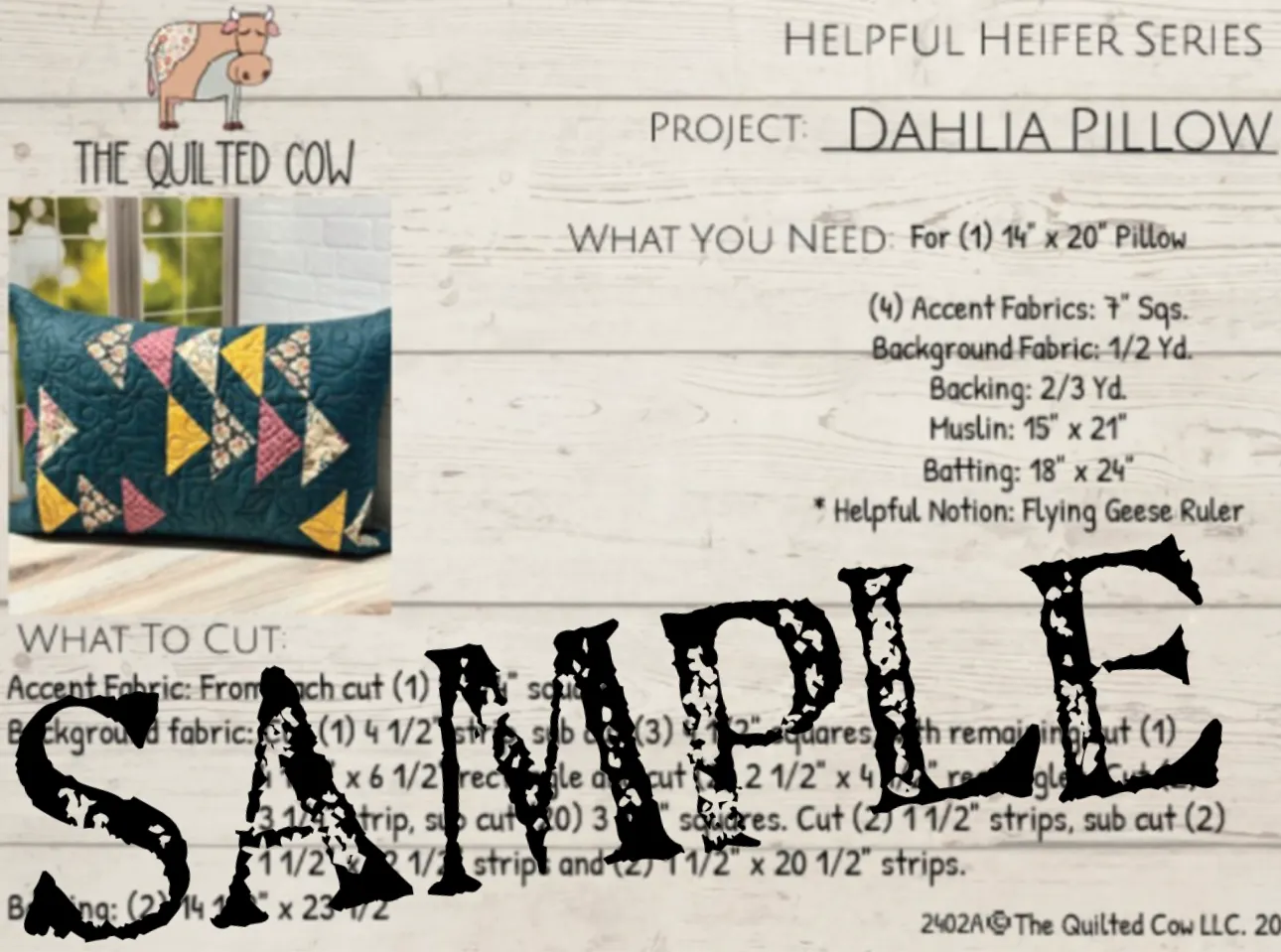 Helpful Heifer Dahlia Pillow
