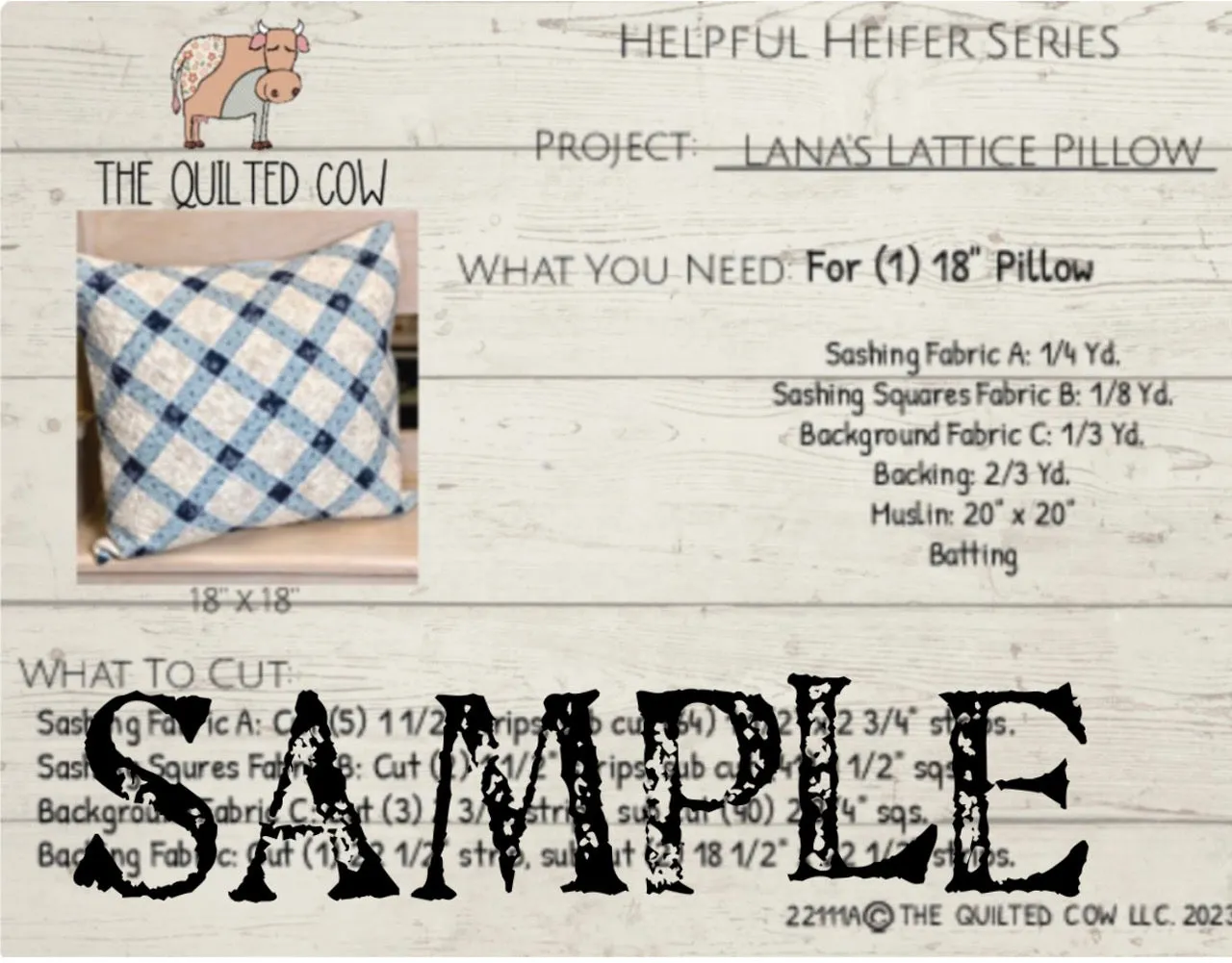 Helpful Heifer Lana's Lattice Pillow