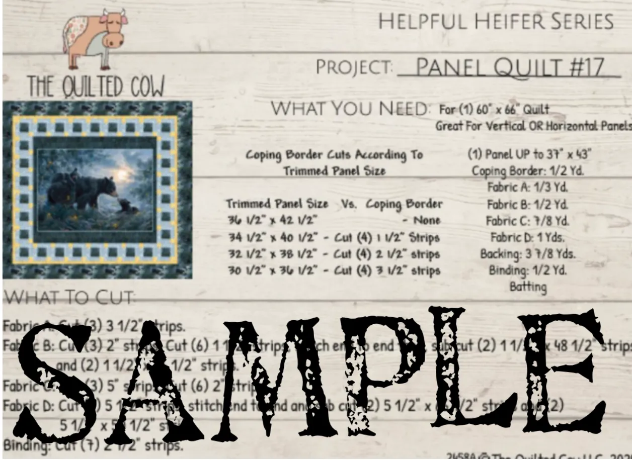 Helpful Heifer Panel Quilt #17