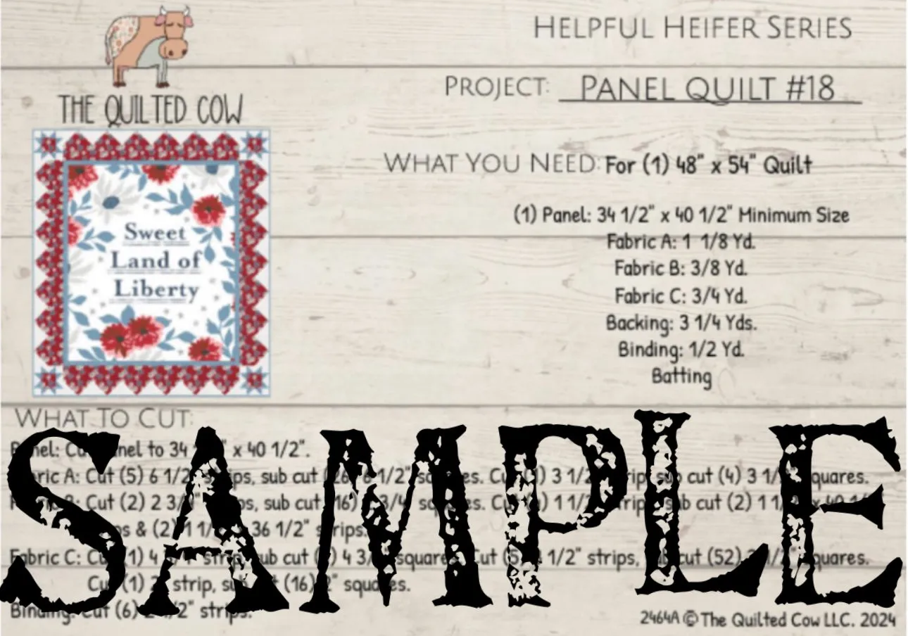 Helpful Heifer Panel Quilt #18