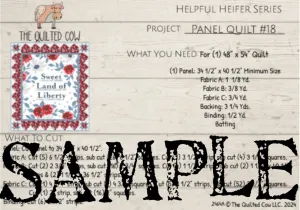 Helpful Heifer Panel Quilt #18
