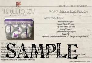 Helpful Heifer Peek A Boo Pouch