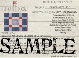 Helpful Heifer Placemat #10