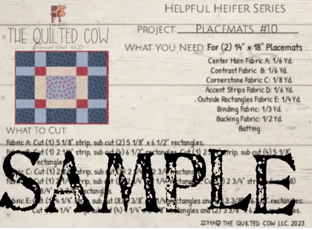 Helpful Heifer Placemat #10