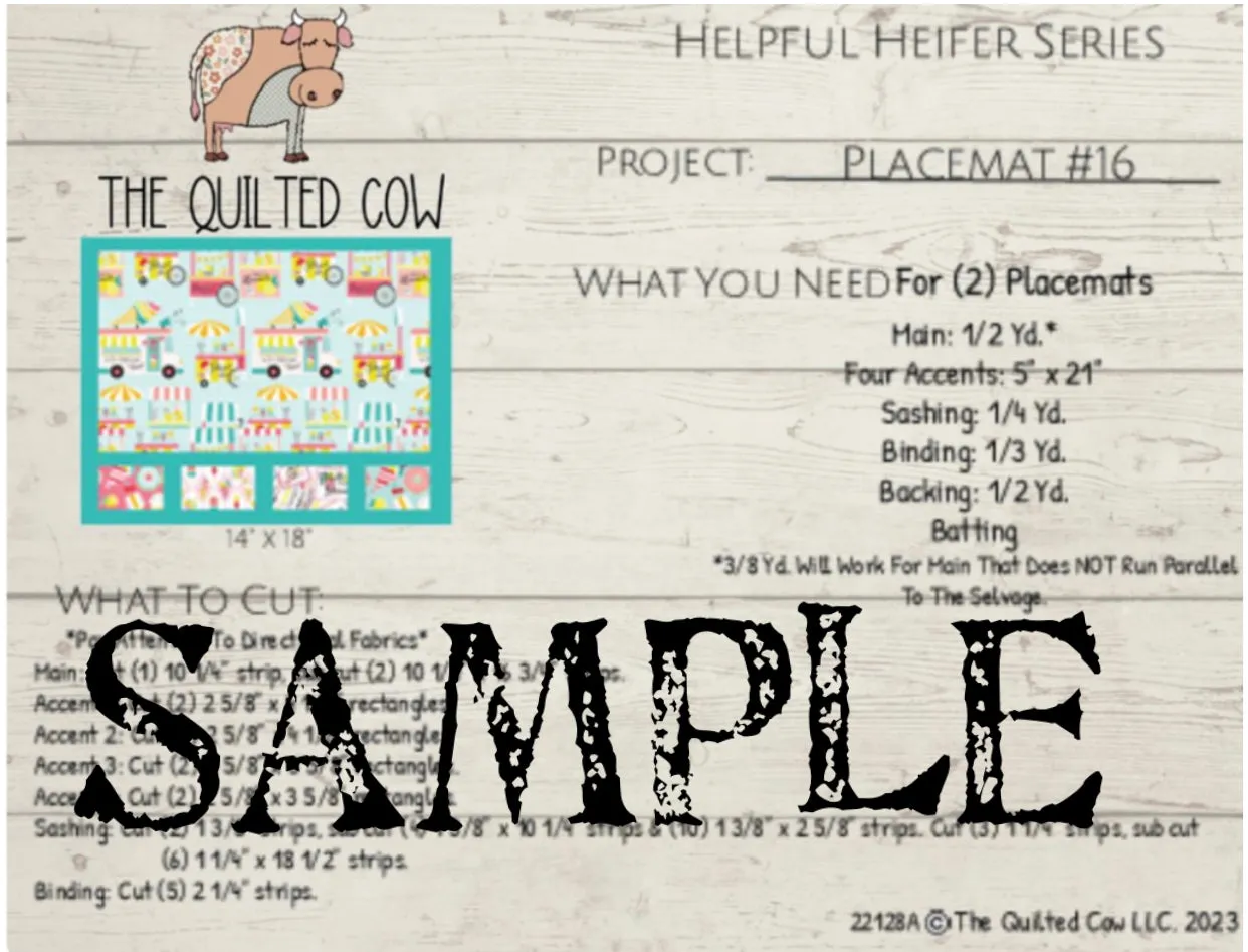Helpful Heifer placemat #16
