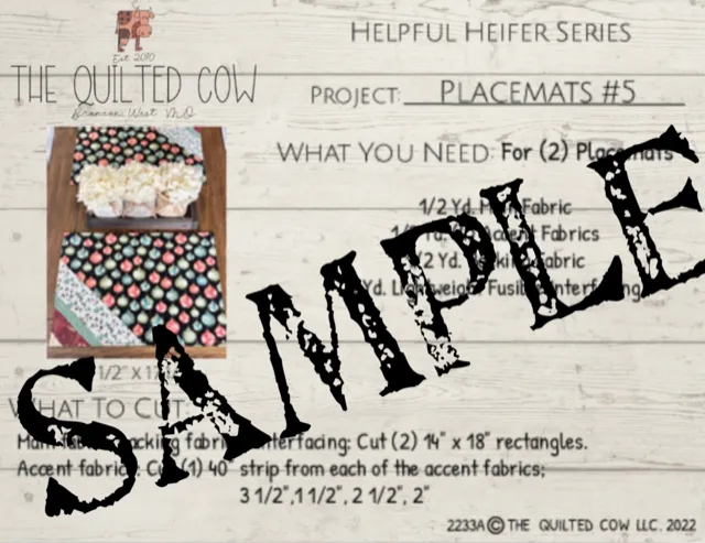 Helpful Heifer Placemat #5