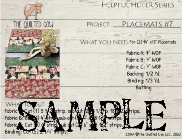 Helpful Heifer Placemat #7