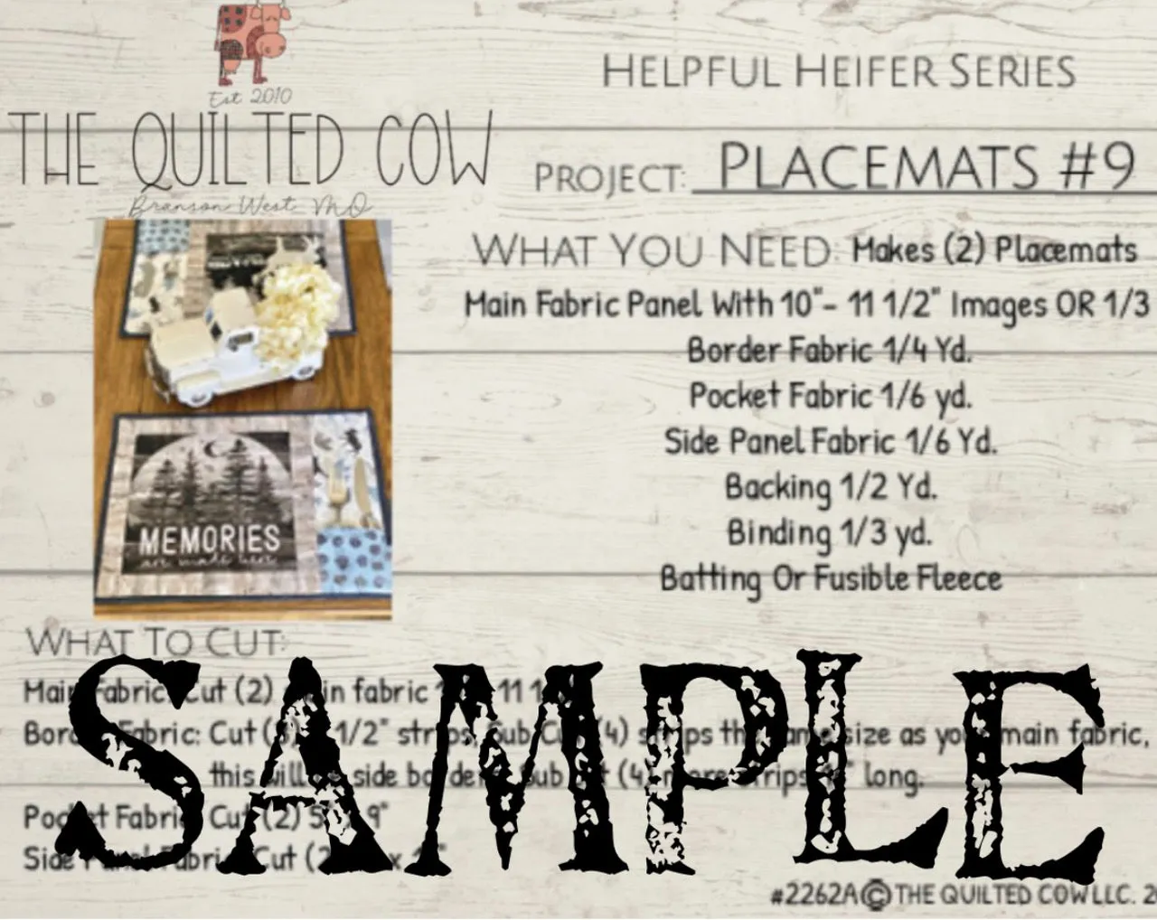 Helpful Heifer Placemat #9