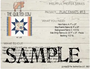 Helpful Heifer Placemats #13