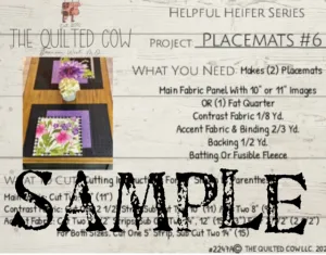 Helpful Heifer Placemats #6