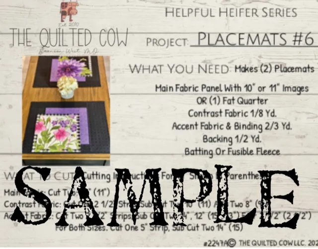Helpful Heifer Placemats #6