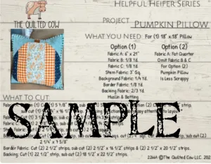 Helpful Heifer Pumpkin Pillow