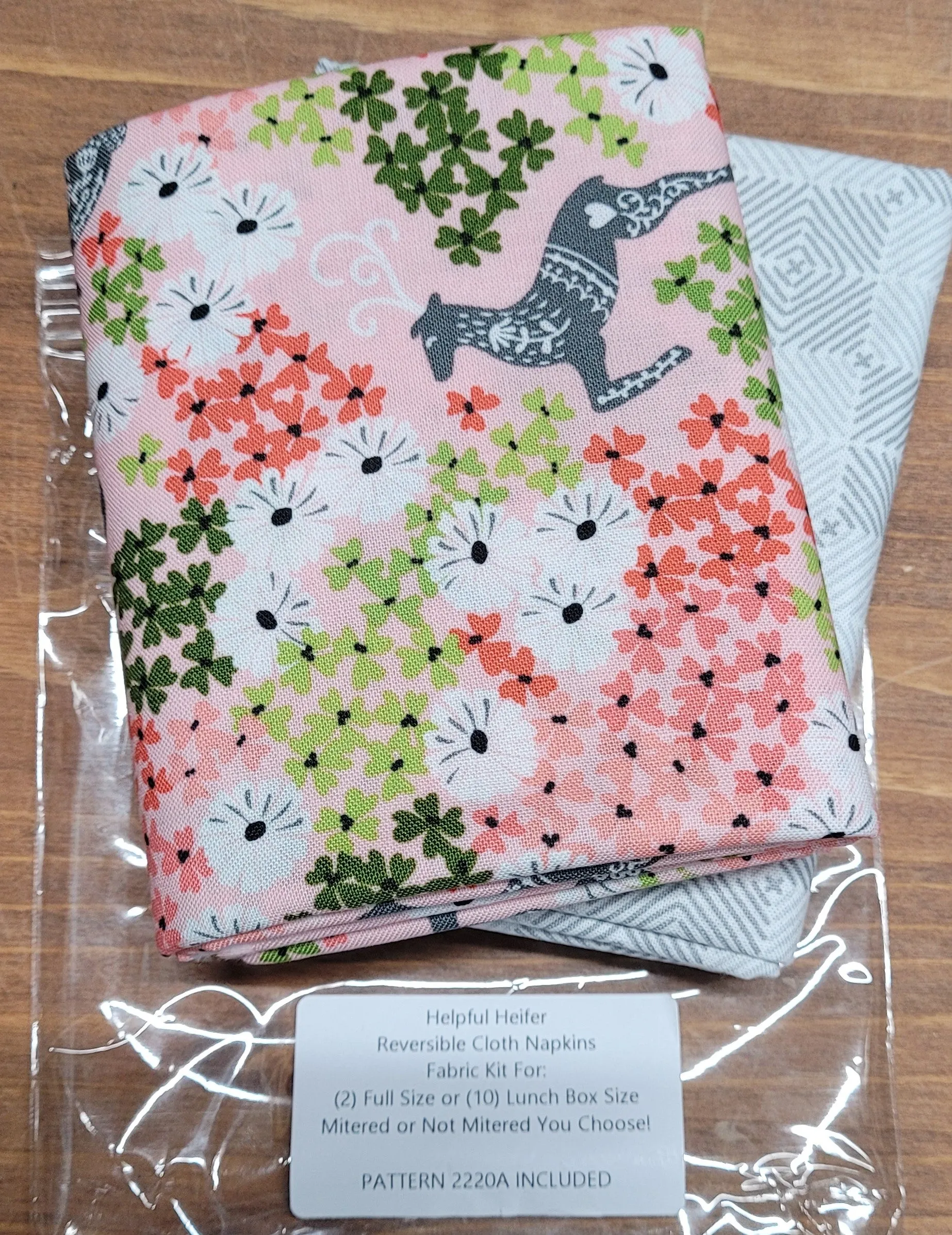 Helpful Heifer Reversible Cloth Napkins