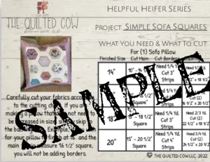 Helpful Heifer Simple Sofa Square