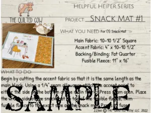 Helpful Heifer Snack Mat #1