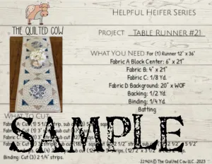 Helpful Heifer Table Runner #21