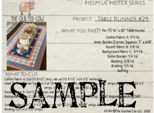 Helpful Heifer Table Runner #29