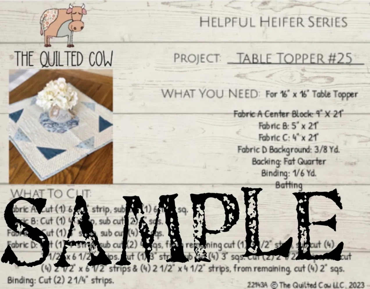 Helpful Heifer Table Topper #25