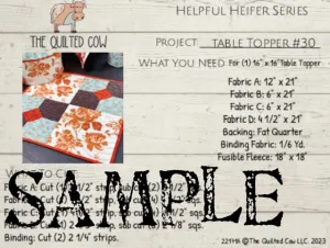 Helpful Heifer Table Topper #30