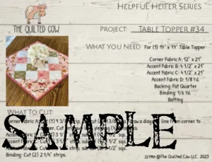 Helpful Heifer Table Topper #34