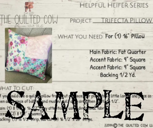 Helpful Heifer Trifecta Pillow
