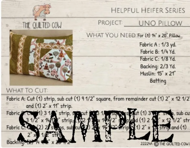 Helpful Heifer Uno Pillow