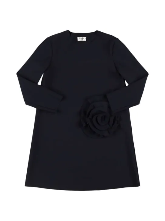 Il Gufo   Stretch poly dress w/ flower 