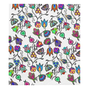 Indigenous Paisley - White Quilted Comforter 70"x80"