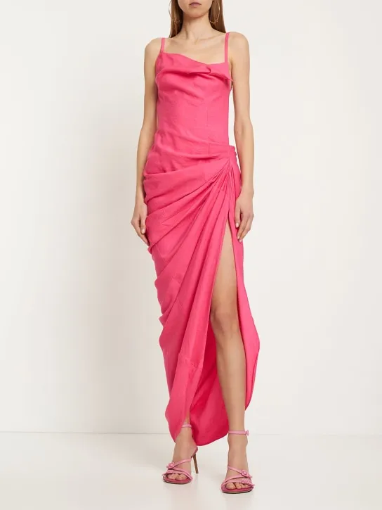 Jacquemus   La robe Saudade long viscose blend dress 