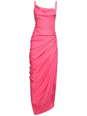 Jacquemus   La robe Saudade long viscose blend dress 