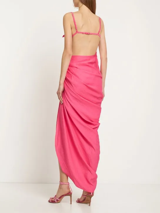 Jacquemus   La robe Saudade long viscose blend dress 