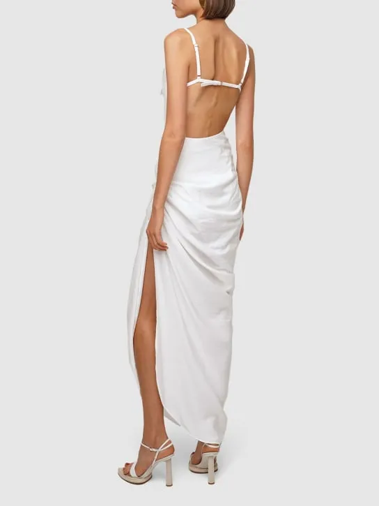 Jacquemus   La robe Saudade long viscose blend dress 