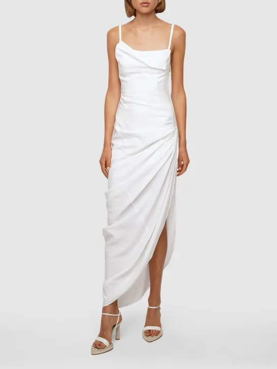 Jacquemus   La robe Saudade long viscose blend dress 