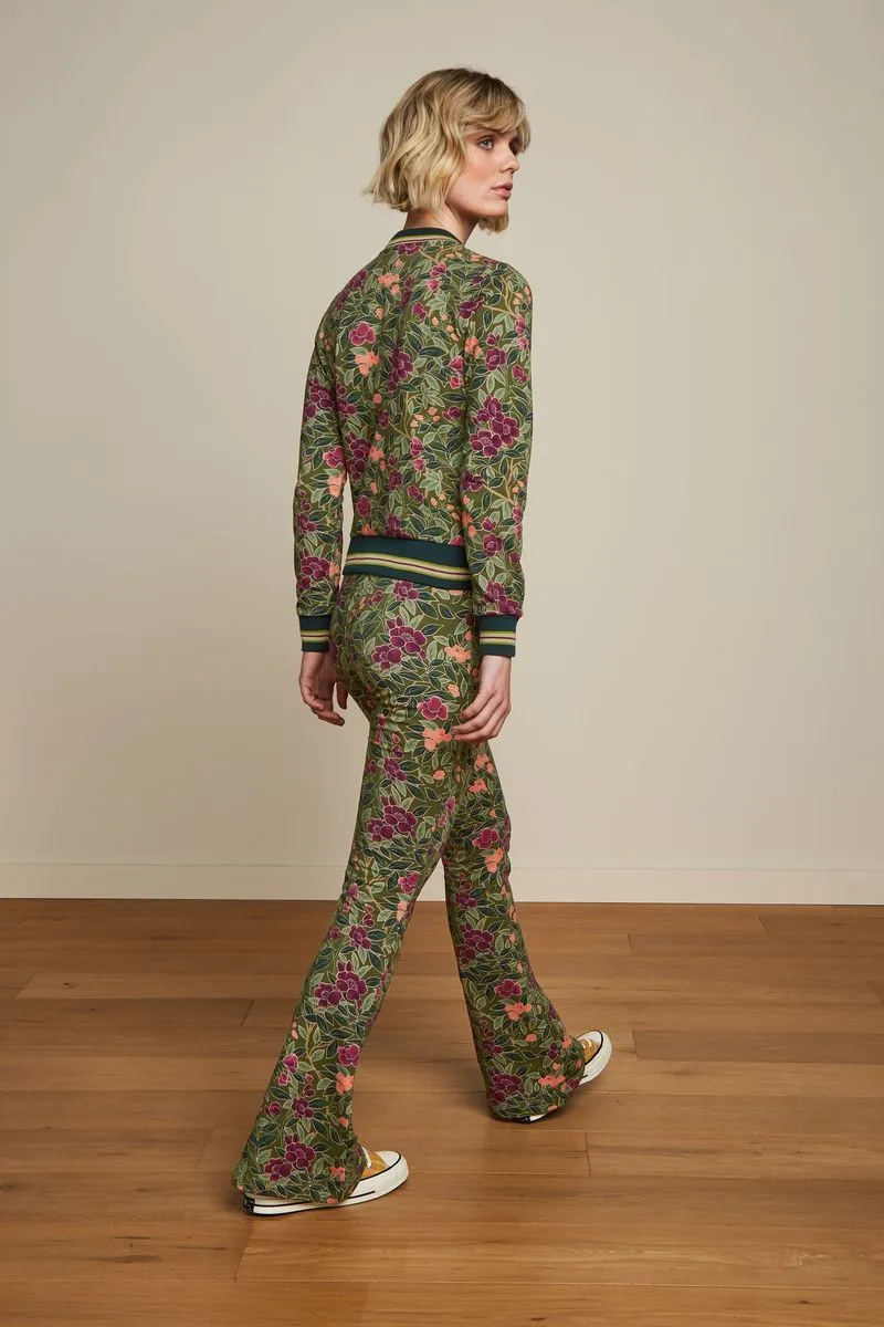 King Louie Flared Pants Bellevue Olive Green