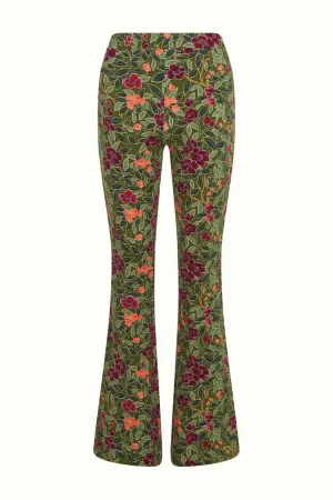King Louie Flared Pants Bellevue Olive Green