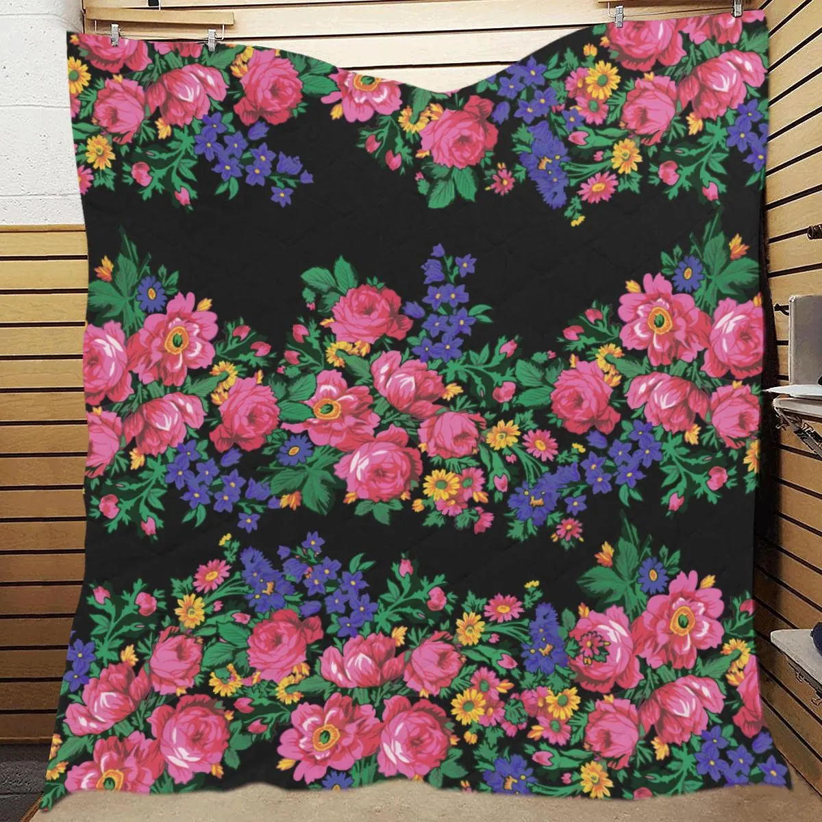 Kokum's Revenge-Black Quilted Comforter 70"x80"