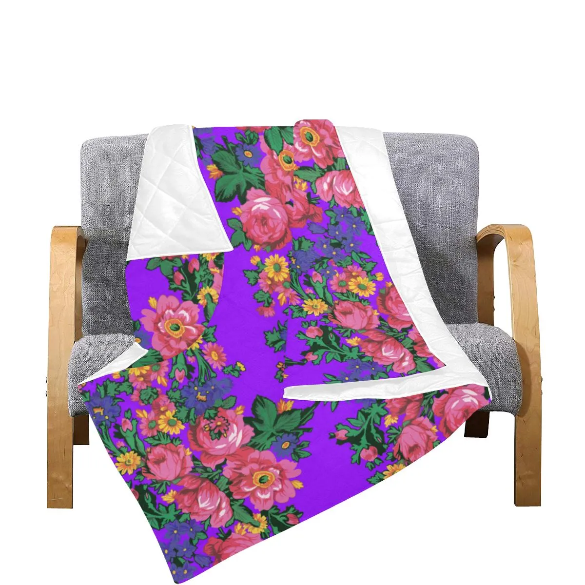Kokum's Revenge-Lilac Quilted Comforter 70"x80"