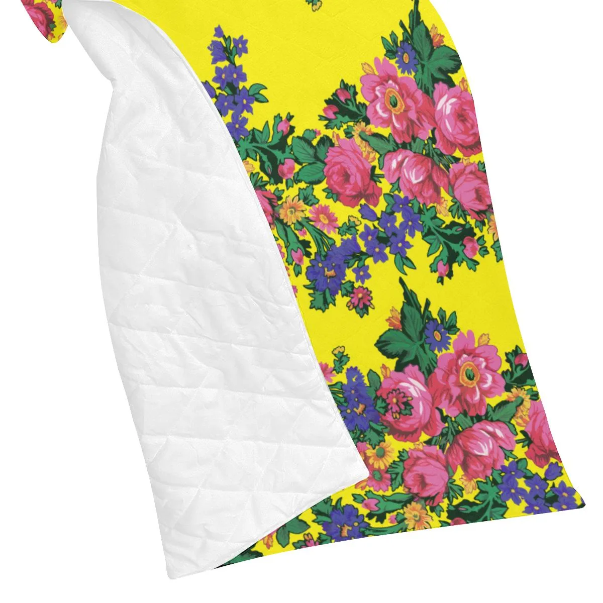 Kokum's Revenge-Yellow Quilted Comforter 70"x80"