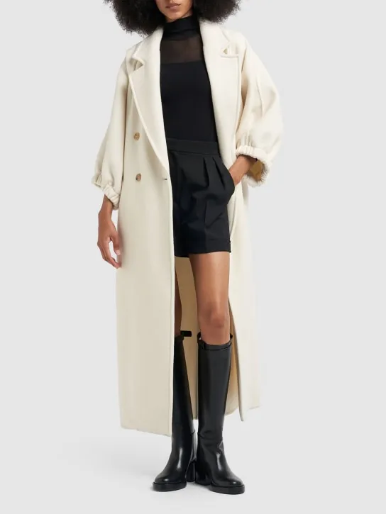 Max Mara   Zaffo cashmere double breasted long coat 