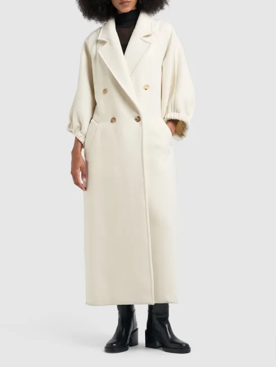 Max Mara   Zaffo cashmere double breasted long coat 
