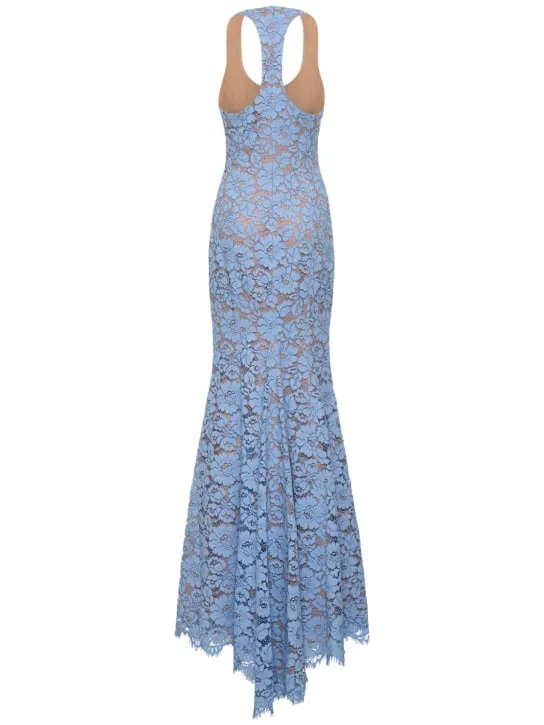 Michael Kors Collection   Floral lace cotton fishtail dress 