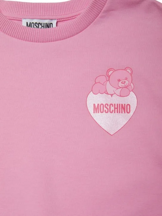 Moschino   Printed cotton sweat dress 