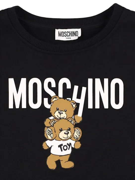 Moschino   Printed cotton sweat dress 