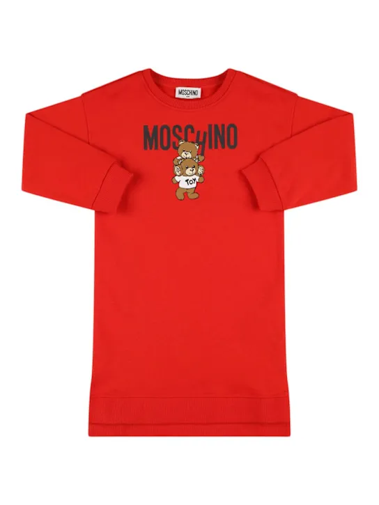 Moschino   Printed cotton sweat dress 