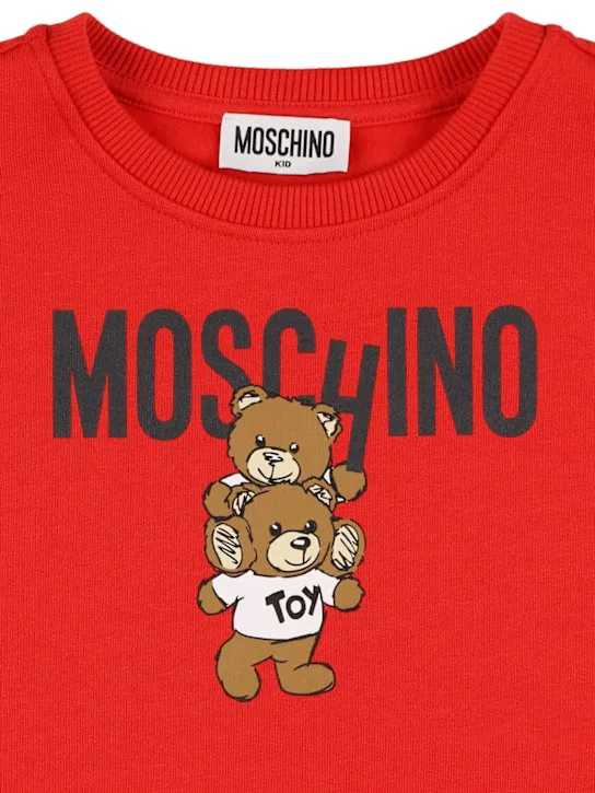 Moschino   Printed cotton sweat dress 
